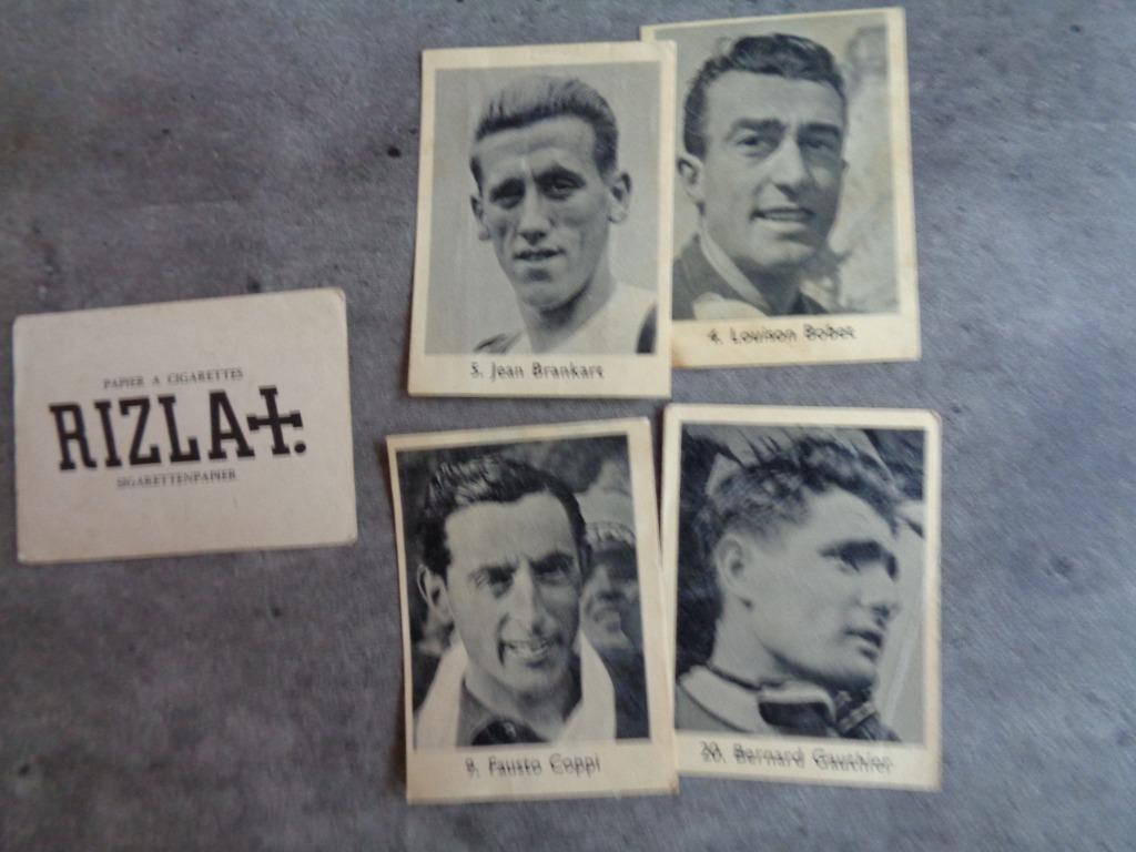 RIZLA REVUE DER KAMPIOENEN Wielrenners prenten 4X, Hobby en Vrije tijd, Stickers en Plaatjes, Verzenden