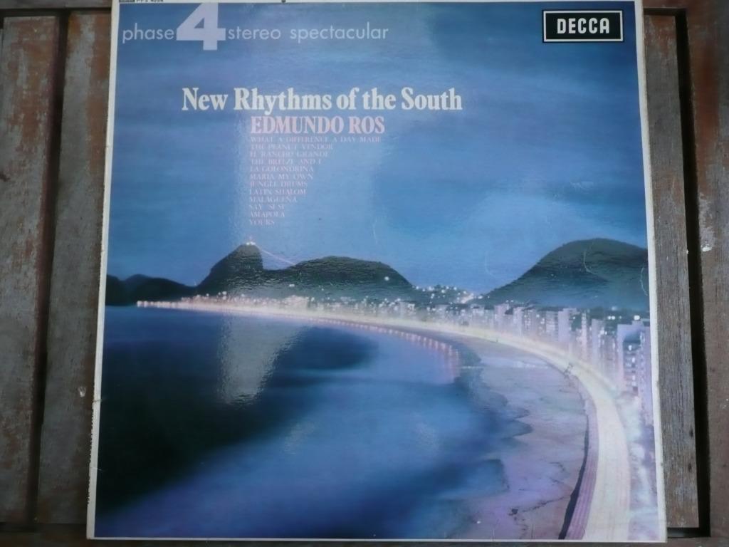 vinyl plaat Rhythms of the South (Edmundo Ros + Orchestra), Cd's en Dvd's, Vinyl | Latin en Salsa, Ophalen of Verzenden, Zo goed als nieuw