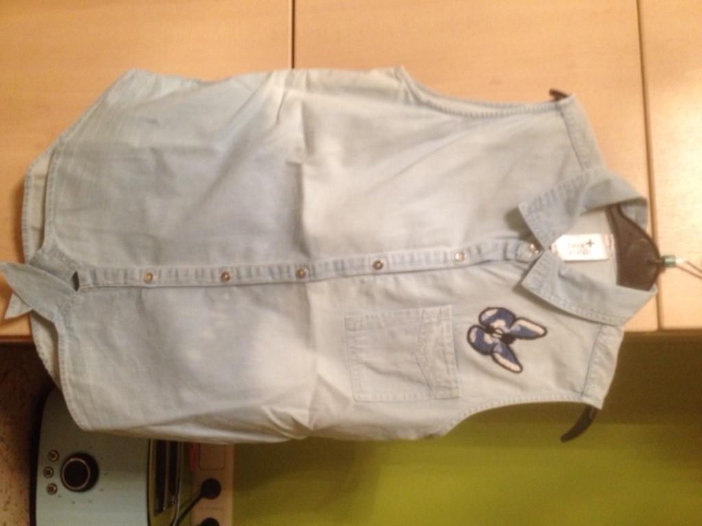 chemise en jeans sans manche taille 170/176, Enlèvement ou Envoi, Comme neuf, Fille