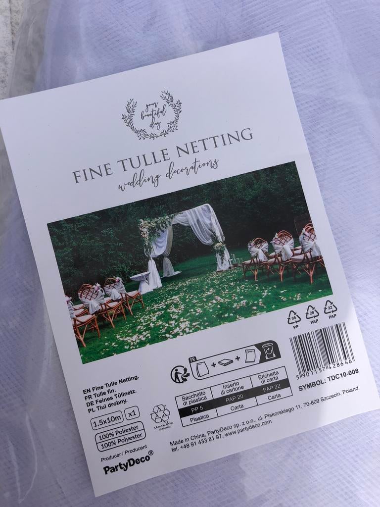 Fine tulle blanc deco maison jardin mariage anniversaire, Enlèvement ou Envoi, Neuf