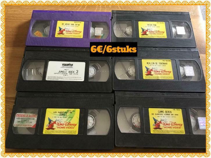 Videobanden Disney, Alle leeftijden, Verzenden, Tekenfilms en Animatie, Tekenfilm