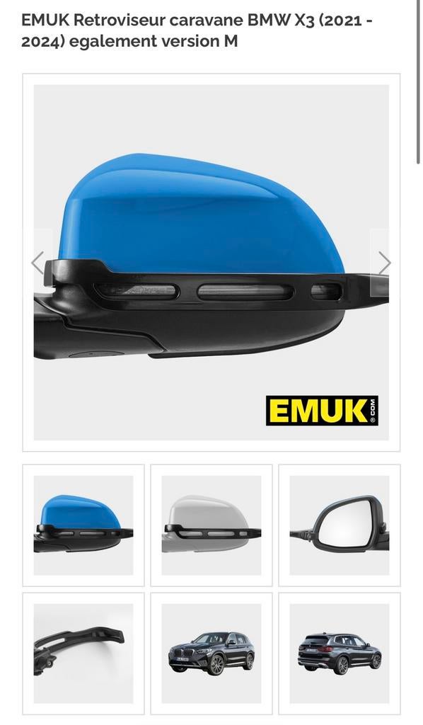 Retroviseur caravane BMW X3 G01, Enlèvement ou Envoi, BMW