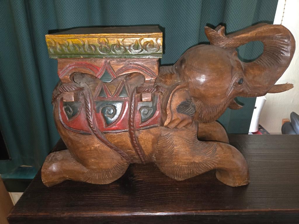 Houten olifant, Antiek en Kunst, Ophalen