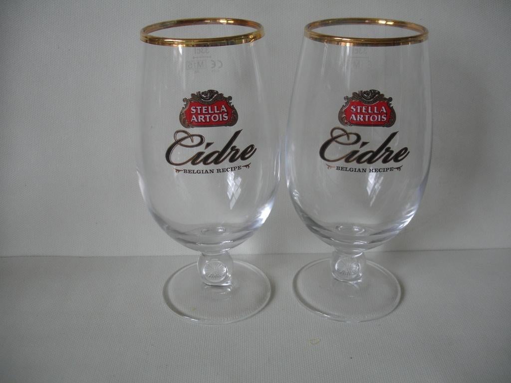 Bierglas Stella Artois Cidre, 33cl M15, € 2,00, Enlèvement ou Envoi, Comme neuf, Verre ou Verres, Stella Artois