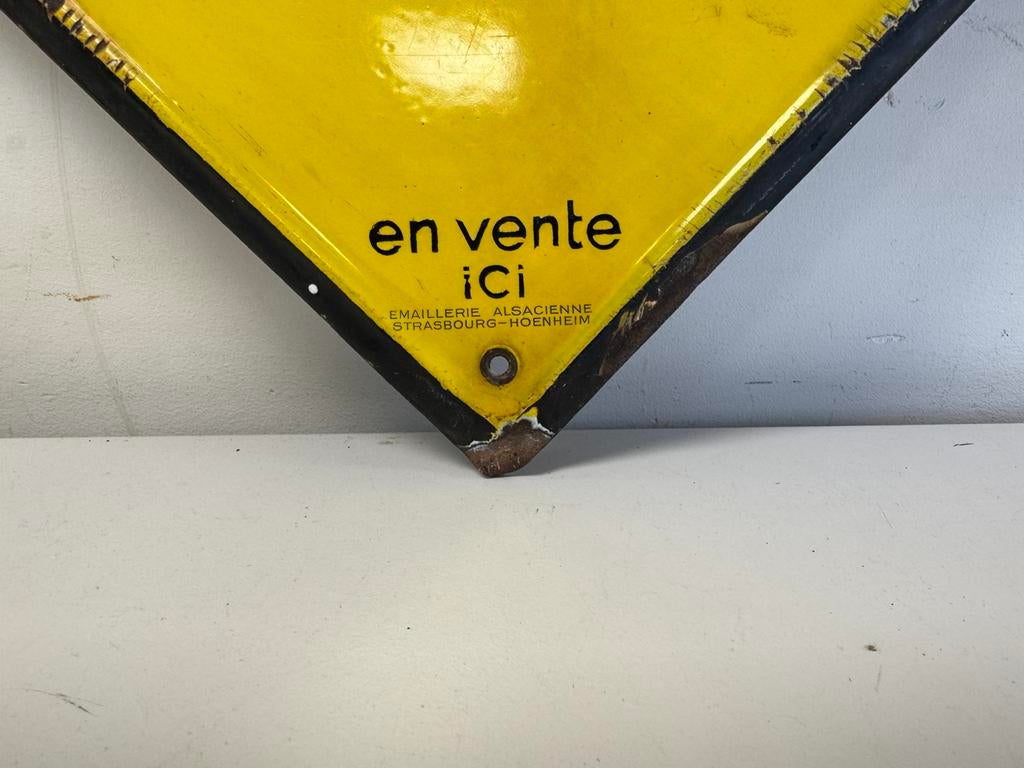 panneau d'affichage en émail everite, Enlèvement ou Envoi, Utilisé, Panneau publicitaire