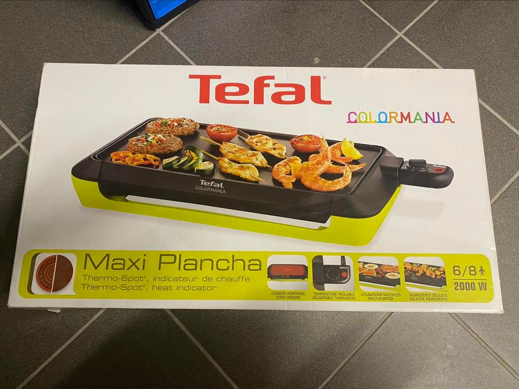 Tefal maxi plancha colormania, Ophalen of Verzenden, Nieuw