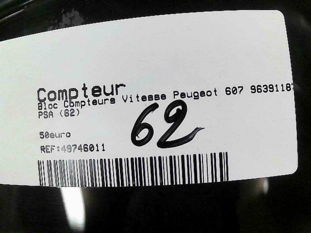 Compteur Peugeot 607  9639118780 (62), Autos : Pièces & Accessoires, Autres pièces automobiles, Enlèvement ou Envoi, Utilisé, Peugeot