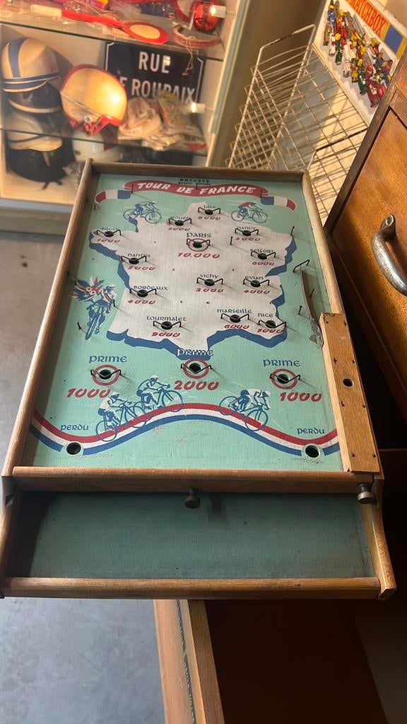 Rare jeu de billes anciennes du Tour de France, Enlèvement ou Envoi, Panneau publicitaire