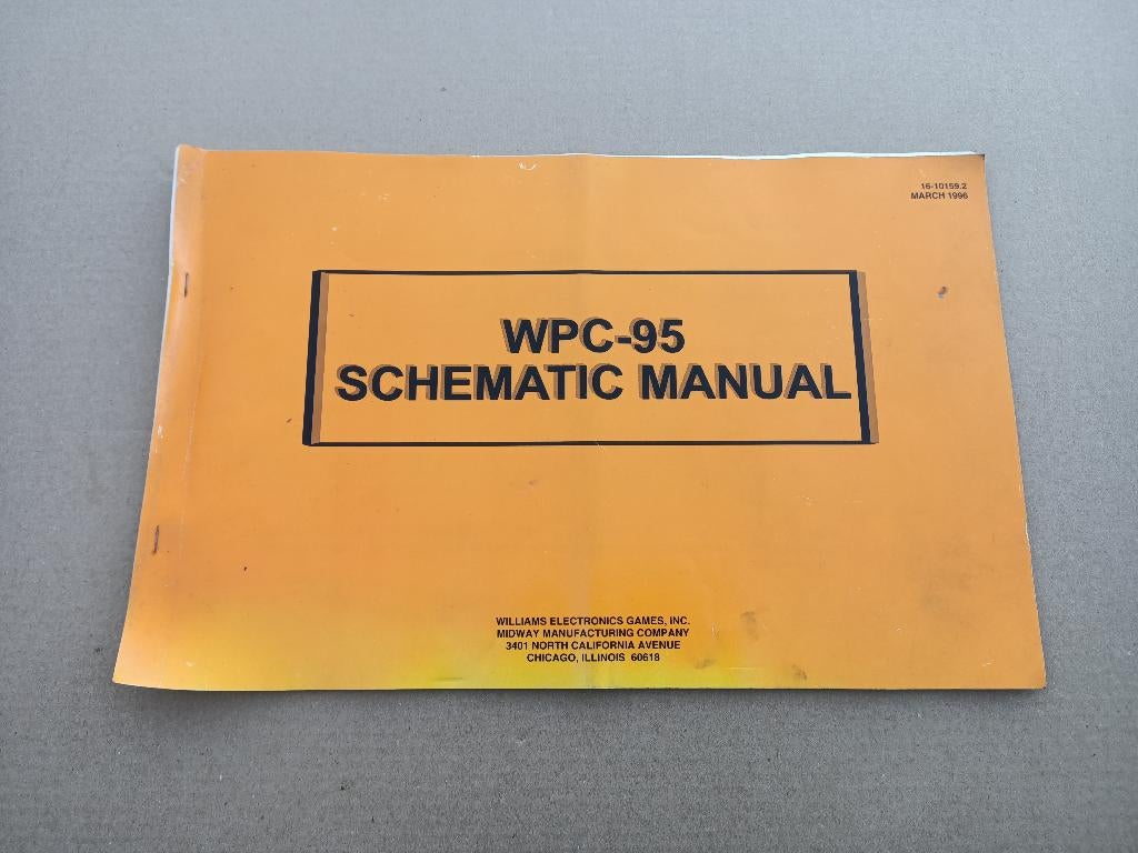 WPC-95 Schematic Manual (Williams) Flipperkast 1995, Envoi, Flipper (jeu), Williams