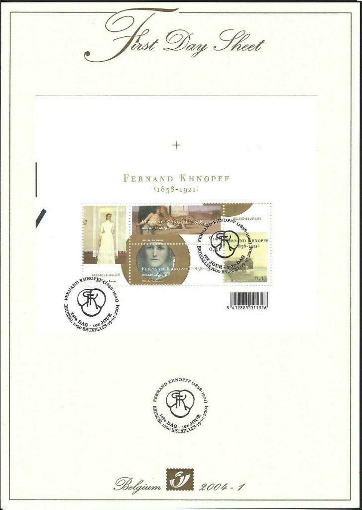 Année 2004 : FDS 2004-1 - bloc 107 - Fernand Khnopff, Enlèvement ou Envoi