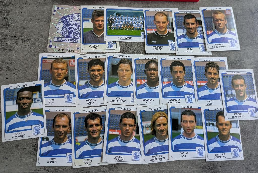 PANINI STICKERS 20X FOOTBALL 2002 KAA GENT VOETBAL, Verzenden, Nieuw