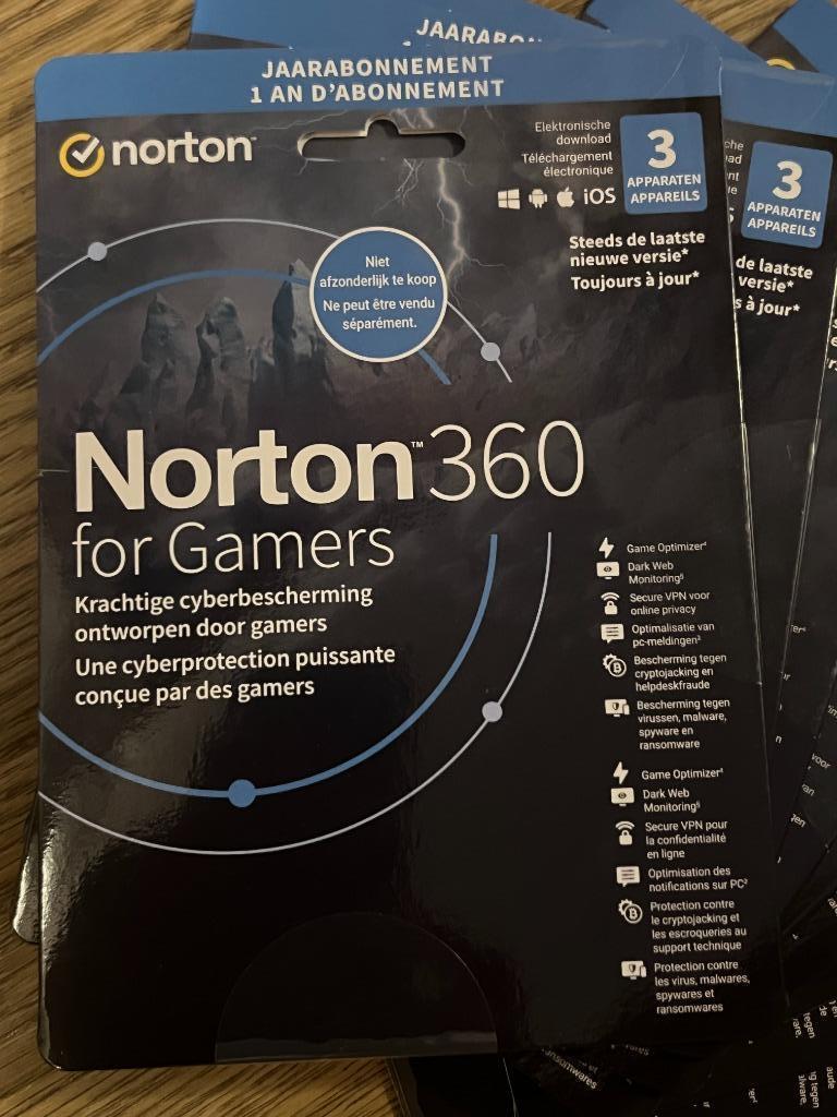 Norton 360 pour joueurs - 3 appareils/1 an - nouveau, Enlèvement ou Envoi, Neuf, Norton, IOS