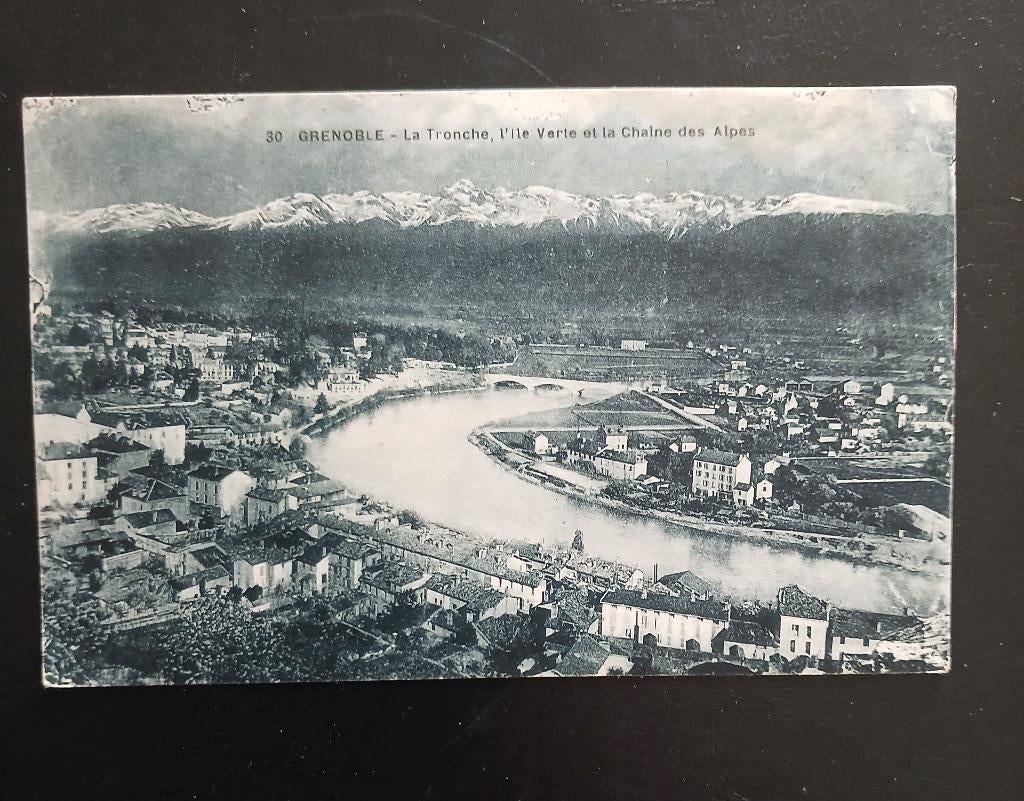 Oude postkaart uit Grenoble, Ophalen of Verzenden, 1920 tot 1940, Gelopen