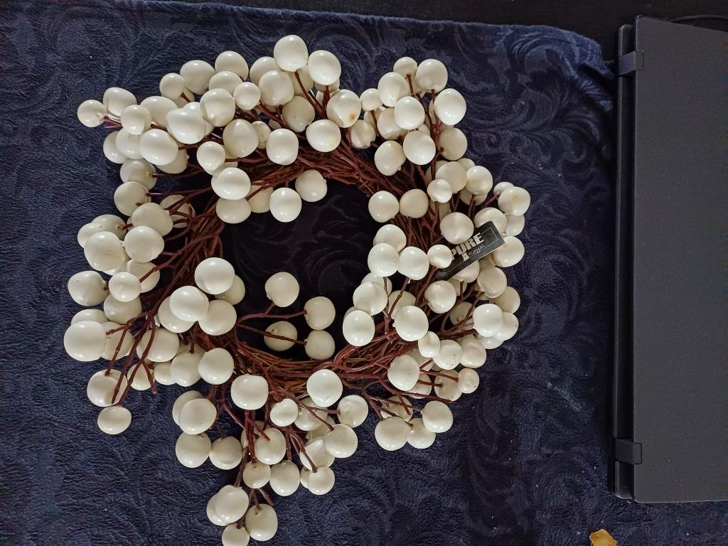 Decoratiekrans met witte bollen., Huis en Inrichting, Ophalen, Nieuw