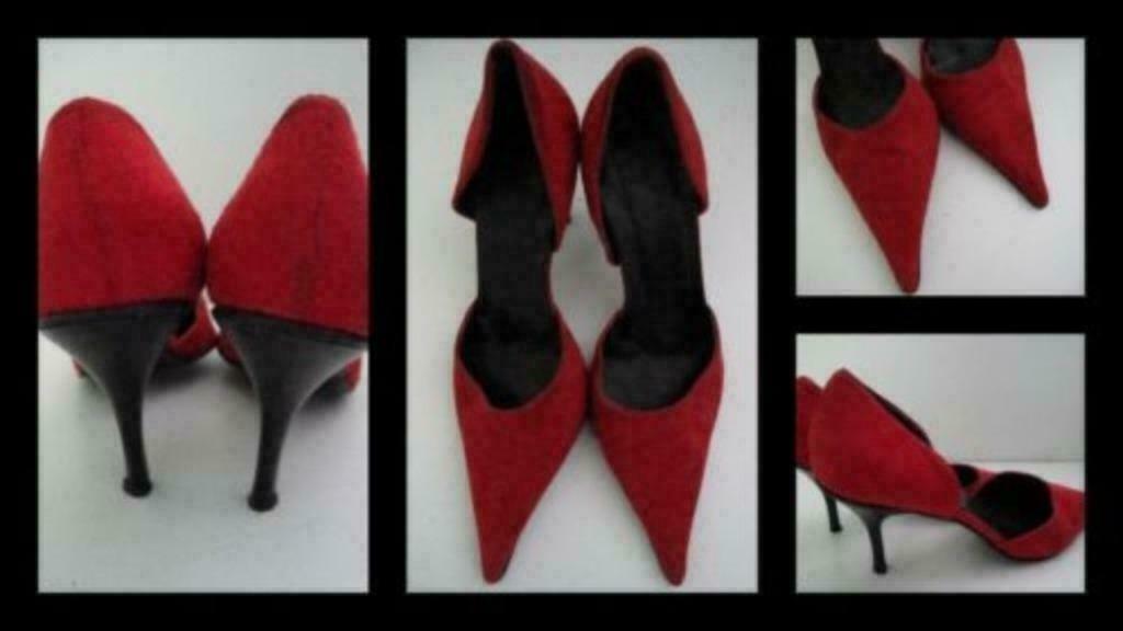 Livraison gratuite talons de fête de luxe rouge taille 35, Rouge, Chaussures à haut talons, MET, Comme neuf