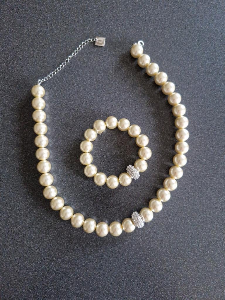 Mooie ketting Twice as Nice met bijpassende armband, Ophalen of Verzenden, Gebruikt