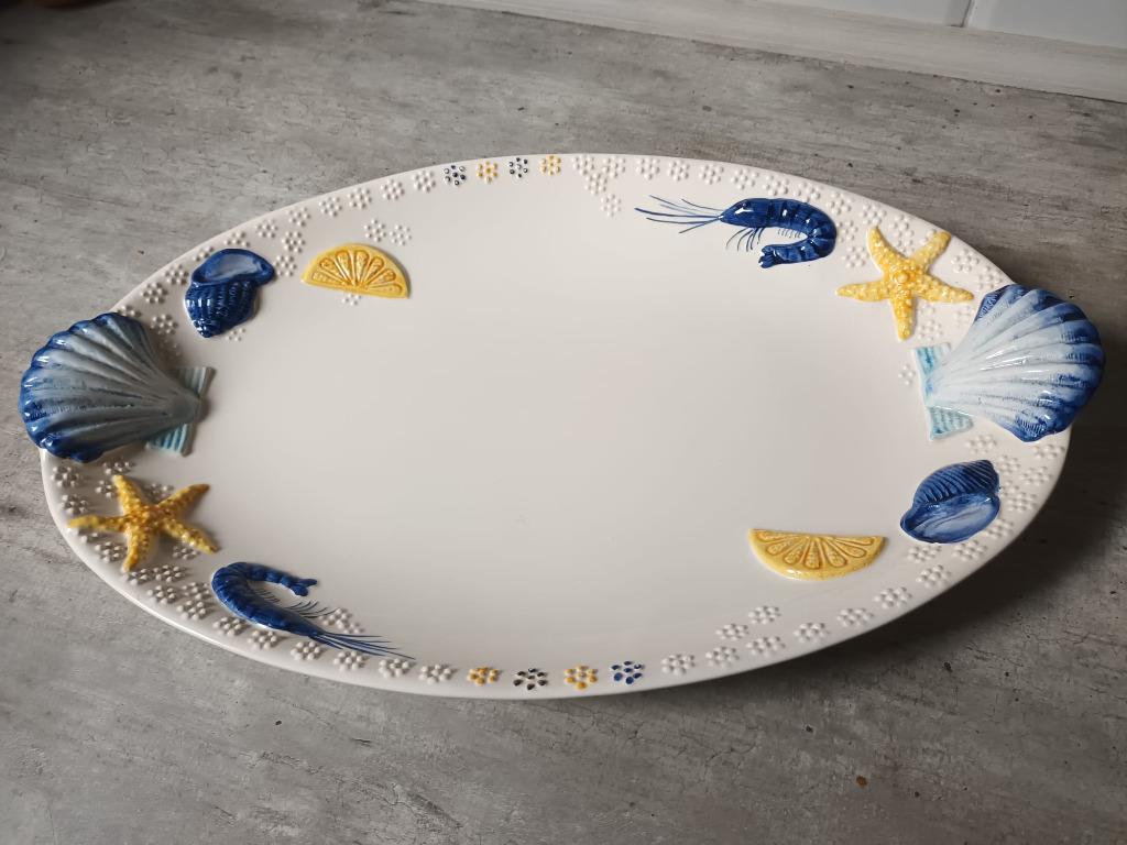 Plateau à fruits de mer, Maison & Meubles, Accessoires pour la Maison | Plateaux, Comme neuf, Autres matériaux, Ovale, Enlèvement ou Envoi