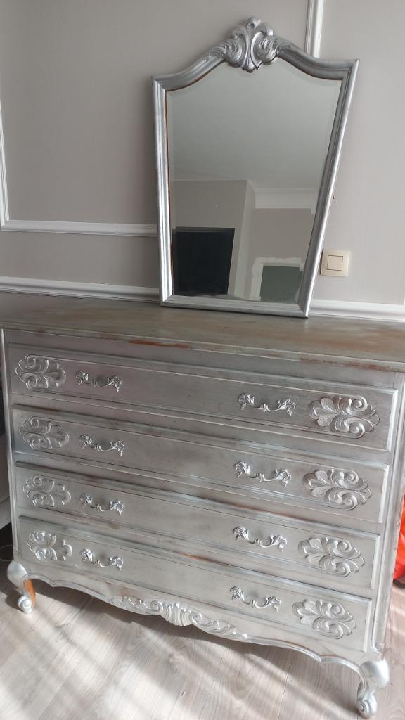 Commode +miroir, Maison & Meubles, Enlèvement, Utilisé, Autres essences de bois