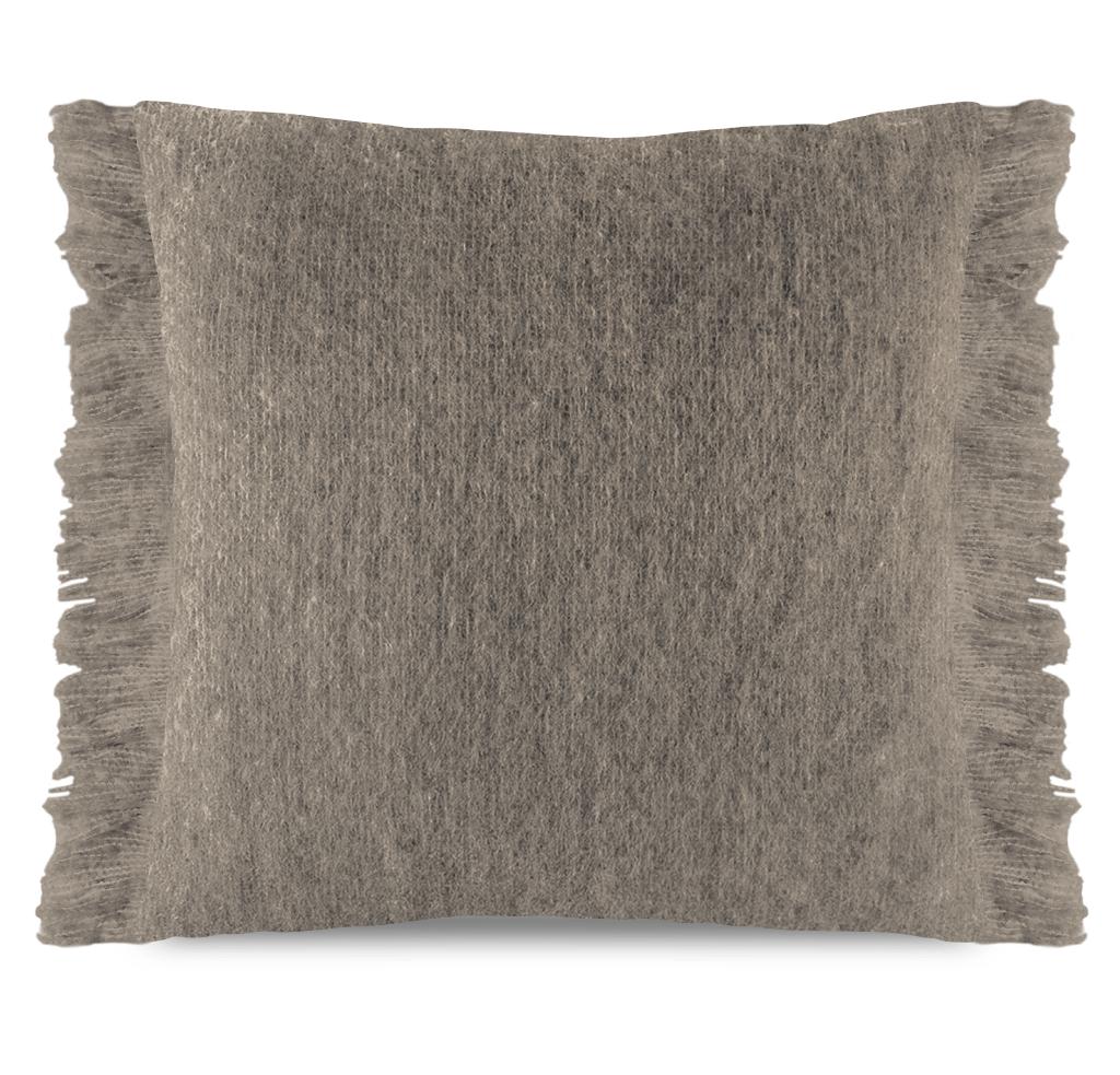 Podevache Taupe wollen kussen taupe NIEUW 70x 70 cm, Ophalen of Verzenden, Nieuw, Overige kleuren, Vierkant