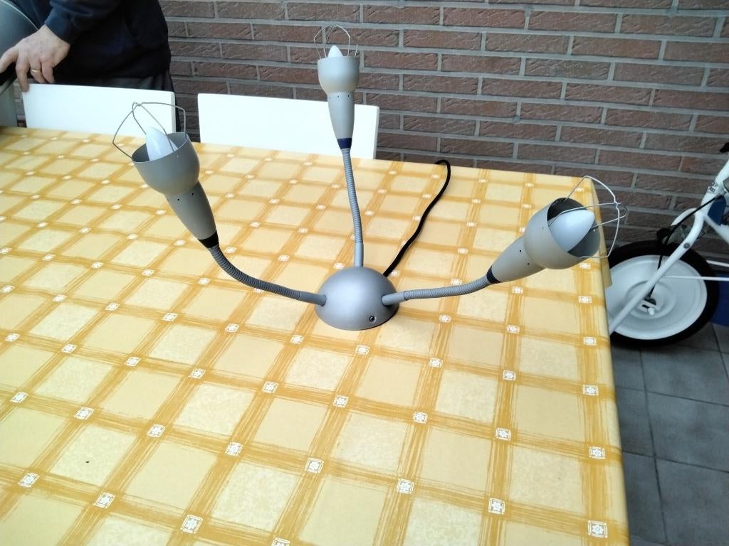 Luster/ verlichting met 3 beweegbare armen, Ophalen of Verzenden, Zo goed als nieuw, Metaal