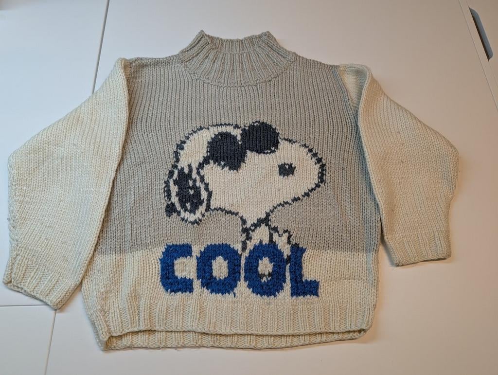 Pull Snoopy tricoté à la main, Enlèvement ou Envoi, Comme neuf
