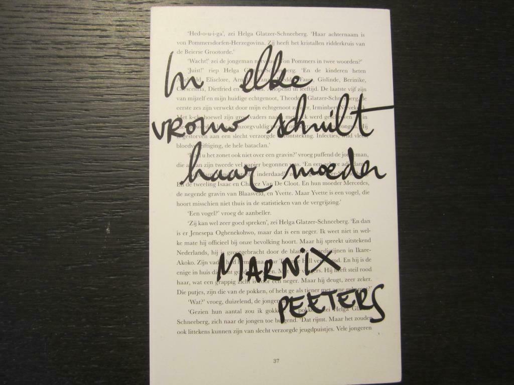 In elke vrouw schuilt haar moeder (Marnix Peeters), Ophalen of Verzenden, Zo goed als nieuw