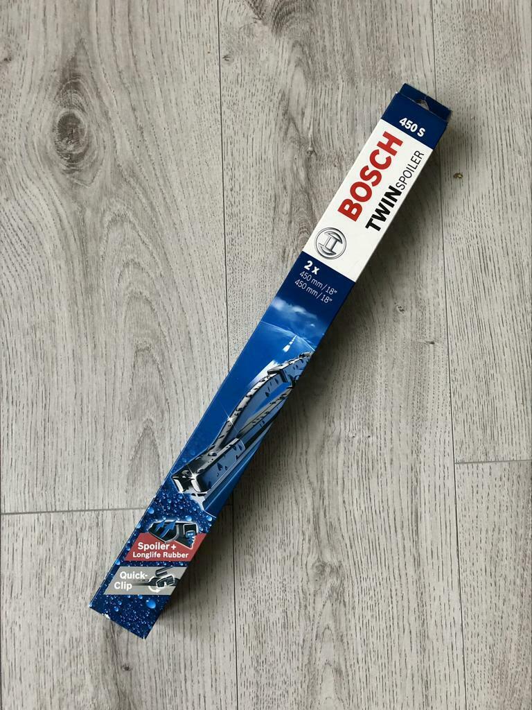2 balais essuie-glace bosch Twin spoiler 450 S pare brise, Nieuw