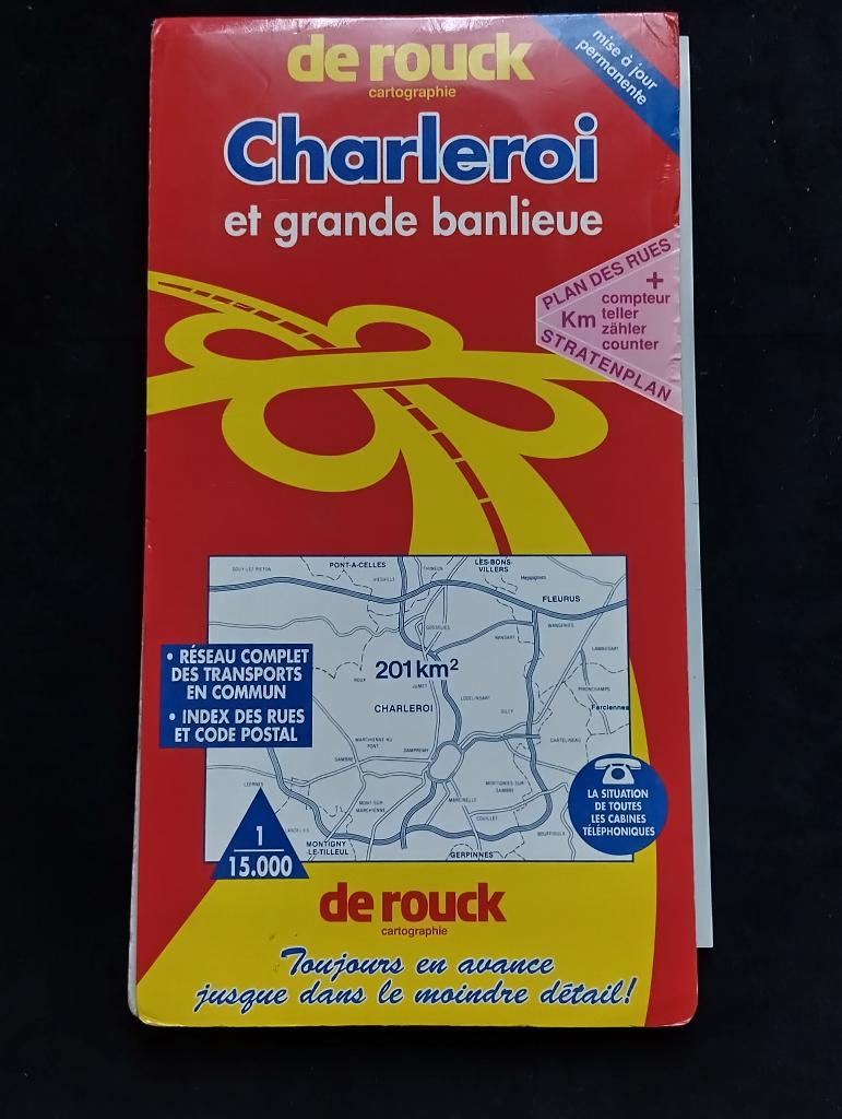De Rouck cartografie Charleroi grote buitenwijken 96 vintage, Overige typen, 1800 tot 2000, België, Ophalen
