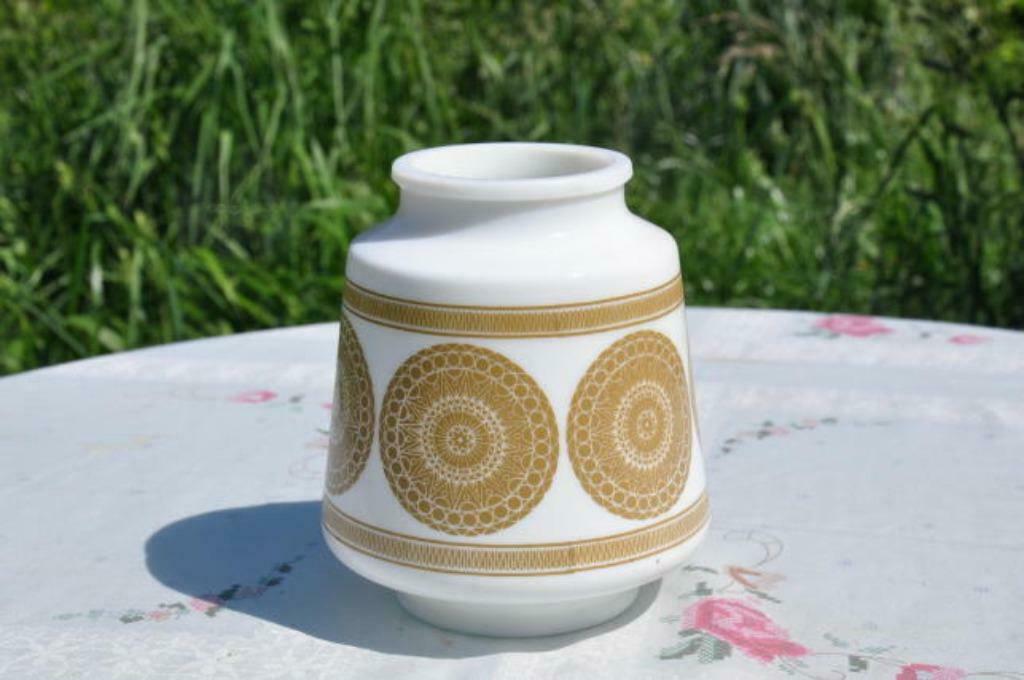 §  vase en opaline de foire decor cercle doré, Enlèvement ou Envoi