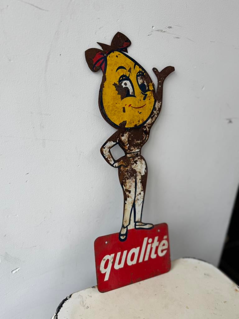 Esso oude vintage reclame Pin Up !, Verzamelen, Ophalen of Verzenden, Gebruikt, Reclamebord