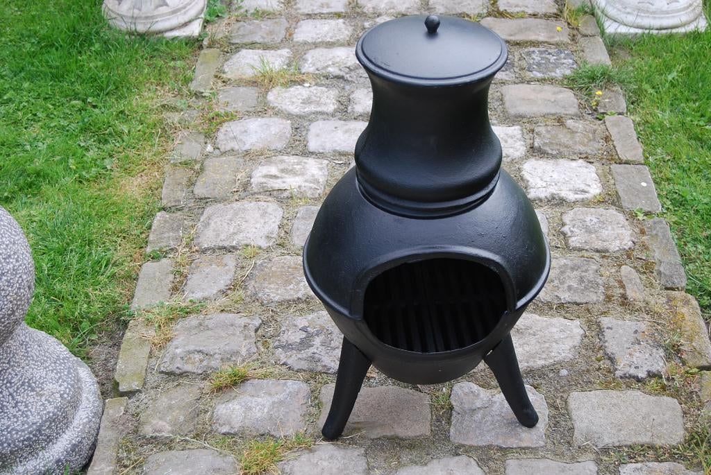 VUURPOT, OPEN HAARD, GIETIJZEREN TERRASVERWARMER 70 CM, Ophalen of Verzenden, Nieuw