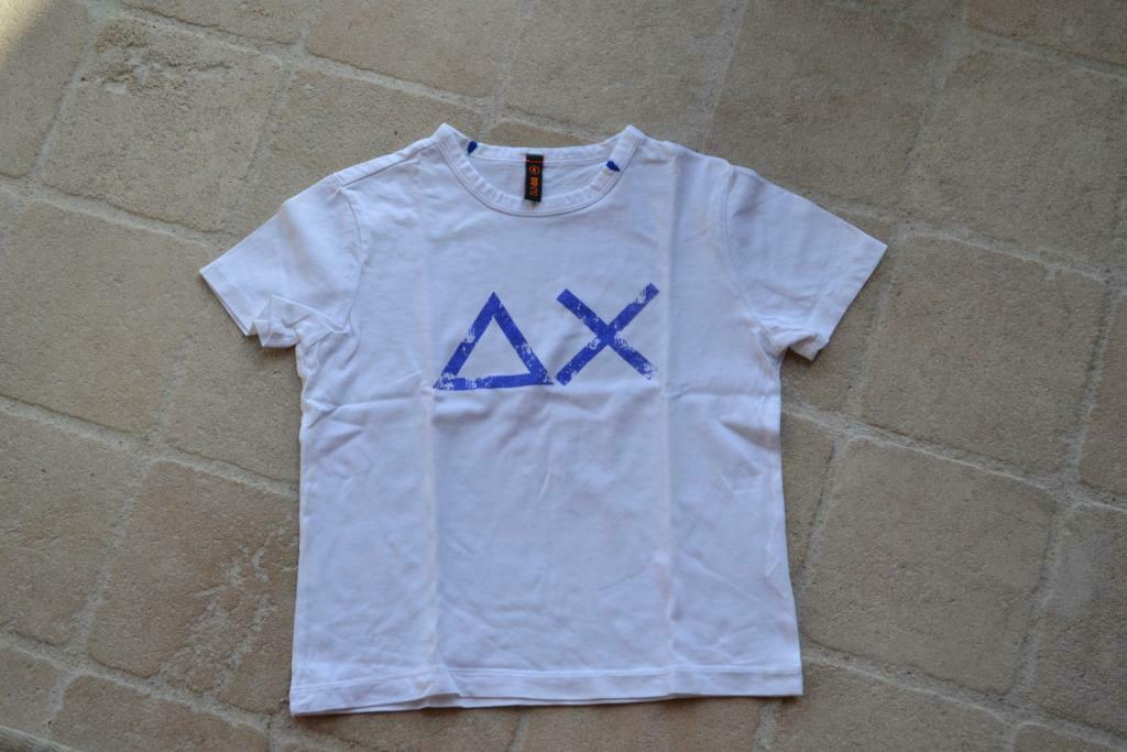 witte t-shirt Sun68 4j Nieuwstaat, Enlèvement ou Envoi, Comme neuf, Garçon, Chemise ou À manches longues