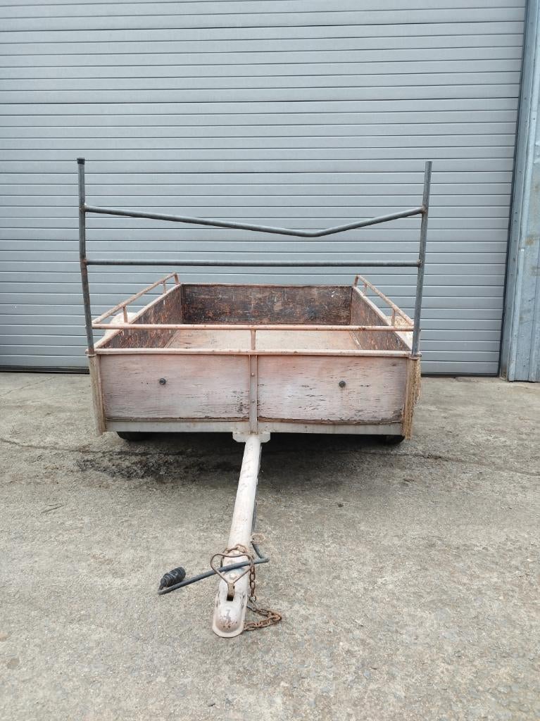 Remorque - essieu simple - 185 x 130 cm, Enkel as aanhangwagen, Enlèvement, Utilisé, Geen idee