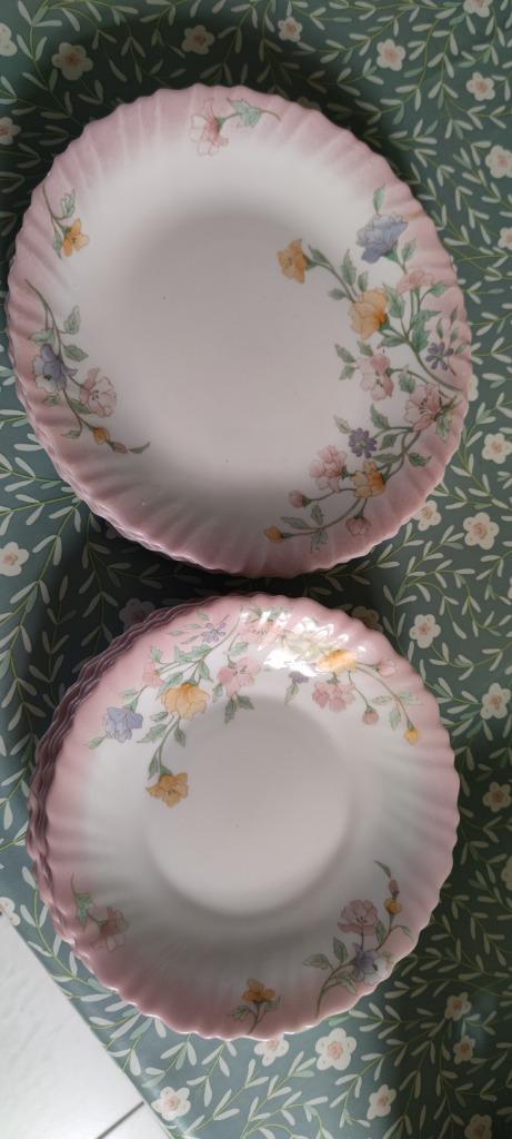 Arcopal Elise: 6 borden en 6 soepborden (authentiek vintage), Maison & Meubles, Cuisine | Vaisselle, Utilisé, Assiettes(s), Verre