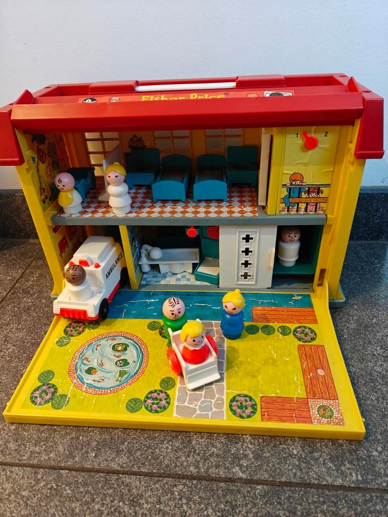 Fisher-Price Vintage 1976 Kinderziekenhuis #931, Ophalen