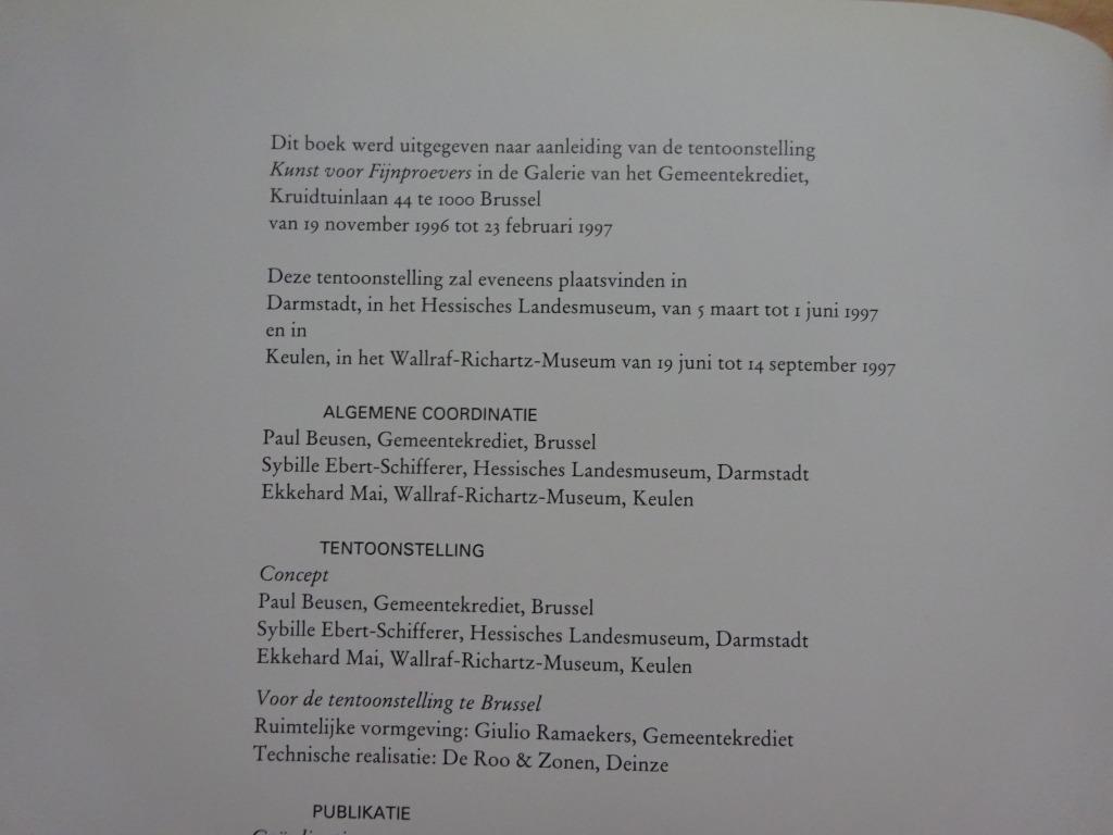 Kunst voor Fijnproevers, Gemeentekrediet, 1996, Passage 44 B, Boeken, Ophalen of Verzenden, Zo goed als nieuw, Schilder- en Tekenkunst