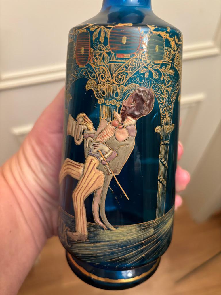 vase ancien  LEGRAS “cake Walk” Vase  Art nouveau, Ophalen of Verzenden