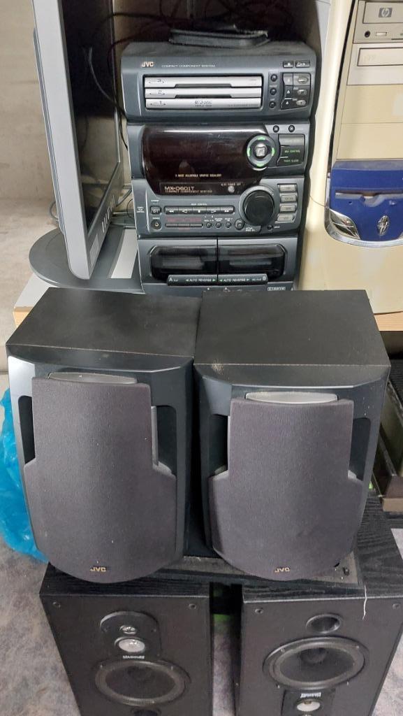 JVC muziekinstallatie, Haut-parleurs, JVC, Enlèvement, Utilisé