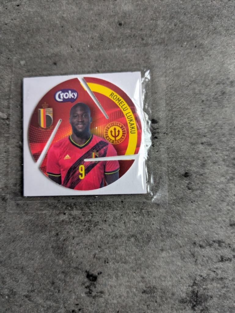 BALLON DE FOOTBALL SCELLÉ CROKY ROMELU LUKAKU RED DEVIL, Envoi, Neuf