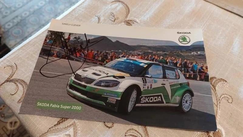 Fotokaart : Jan Kopecky / Rally / Skoda, Envoi, Utilisé, Affiche, Image ou Autocollant