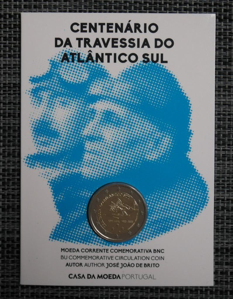 2 euro Coincard Portugal 2022 Eerste luchtoversteek van, Ophalen of Verzenden, Portugal, 2 euro, Setje