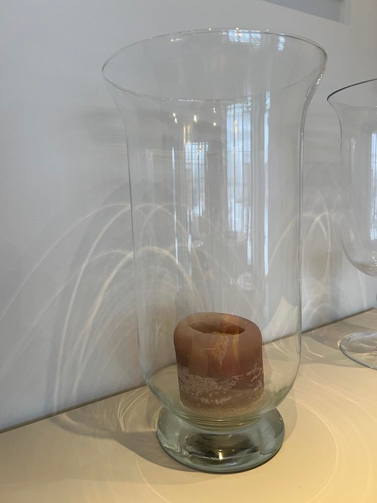 Windlicht in glas, Enlèvement, Comme neuf
