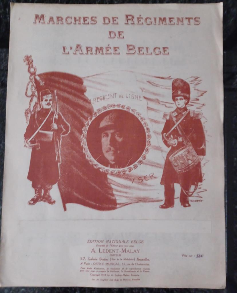 Bladmuziek Belgische Legermars van het 6e Linieregiment, Ophalen, Gebruikt, Piano