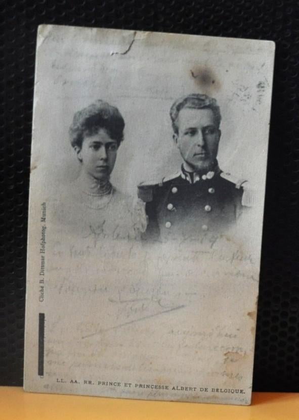 carte postale prince et princesse albert de belgique (1), Enlèvement ou Envoi, Avant 1920, Affranchie