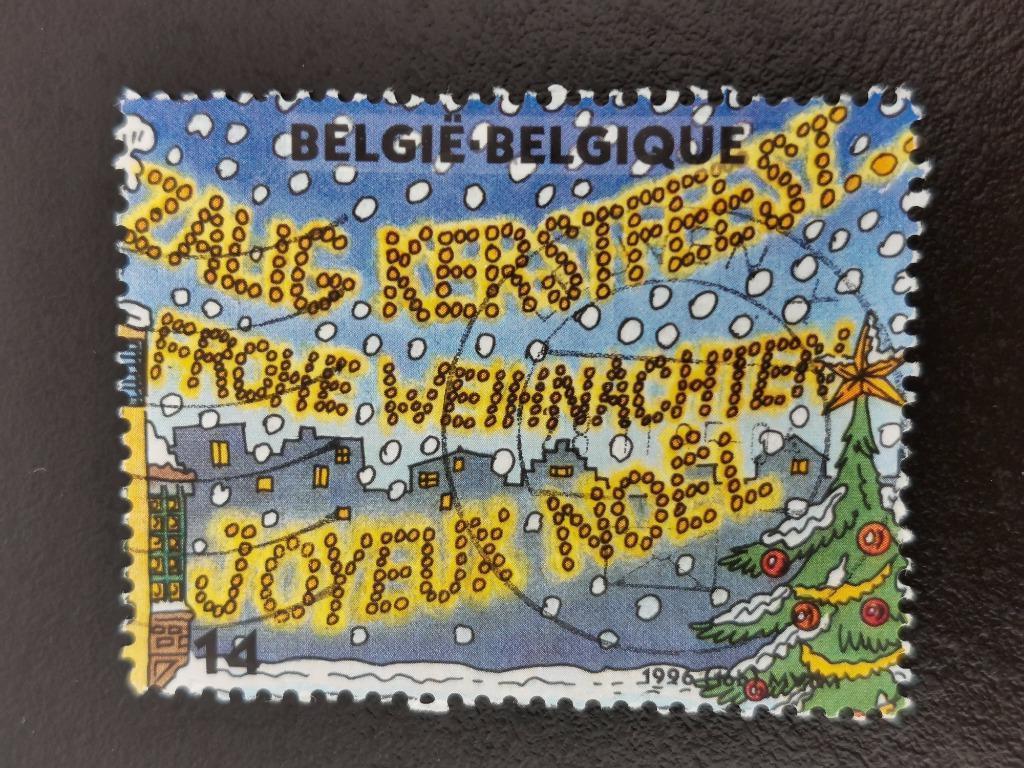 Belgie 1996 - Kerstmis - Kerstmarkt, Ophalen of Verzenden, Gestempeld, Kerst