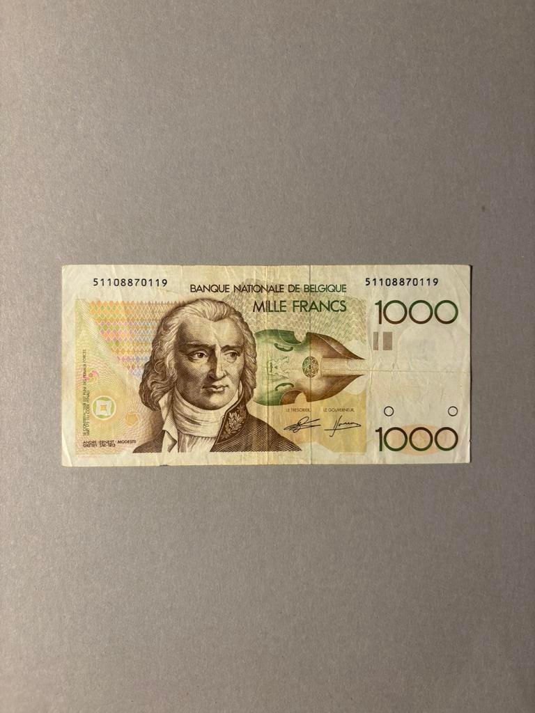 1000 belgische frank - type modeste, Postzegels en Munten, Ophalen of Verzenden, Los biljet