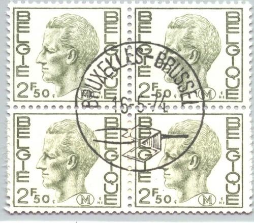 1974 Roi Baudouin avec M dans oval 2.50 Fr, Envoi