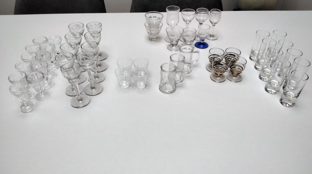 Verres à goutte, Ophalen
