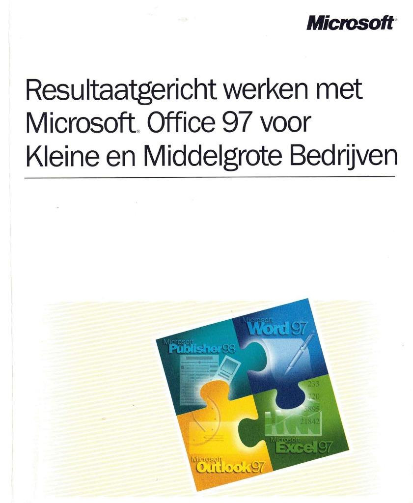 Resultaatgericht werken met Microsoft Office 97 vr KMO's, Enlèvement ou Envoi, Comme neuf, Microsoft, Logiciel