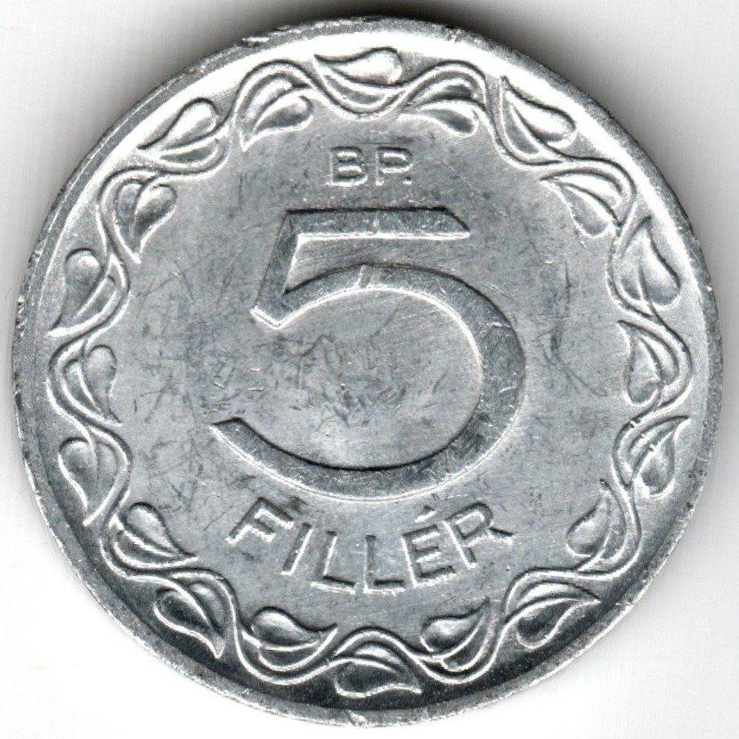 Hongarije : 5 Filler 1970  KM#549  Ref 16162, Postzegels en Munten, Ophalen of Verzenden, Hongarije, Losse munt